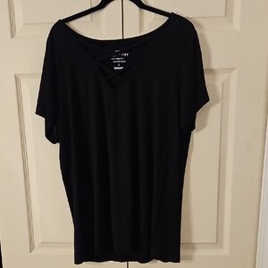 Torrid Black Relaxed Short Sleeve Tee